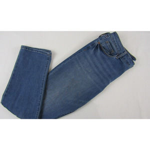 Old Navy Power Slim Straight Low Rise Jeans Women 12 Blue Medium Wash Stretch